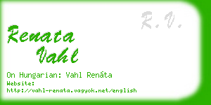 renata vahl business card