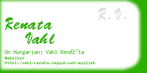 renata vahl business card